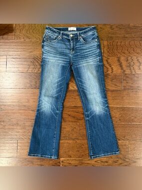 BKE Payton Jeans Womens Dark Wash Stretch Universal Fit Mid Rise Bootcut 30x29